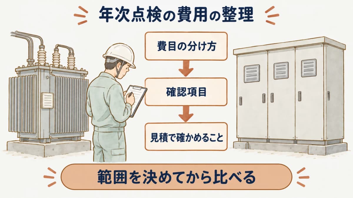 年次点検の費用の整理:費目の分け方、確認項目、見積で確かめること