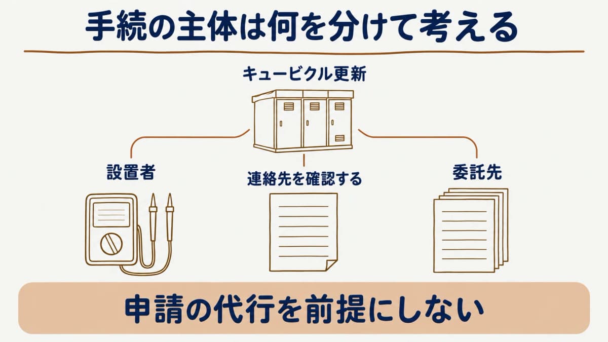 キュービクル更新時の委託先見直しを確認する設置者向け図解3