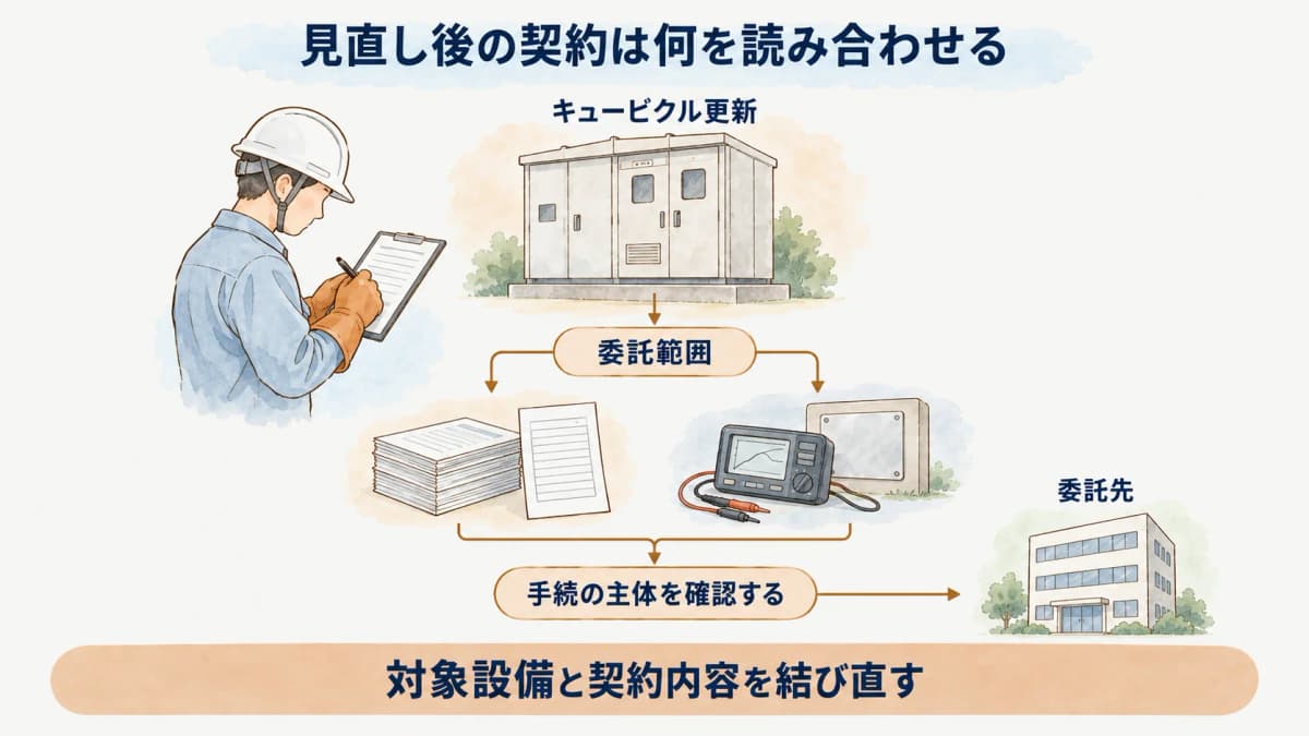 キュービクル更新時の委託先見直しを確認する設置者向け図解5