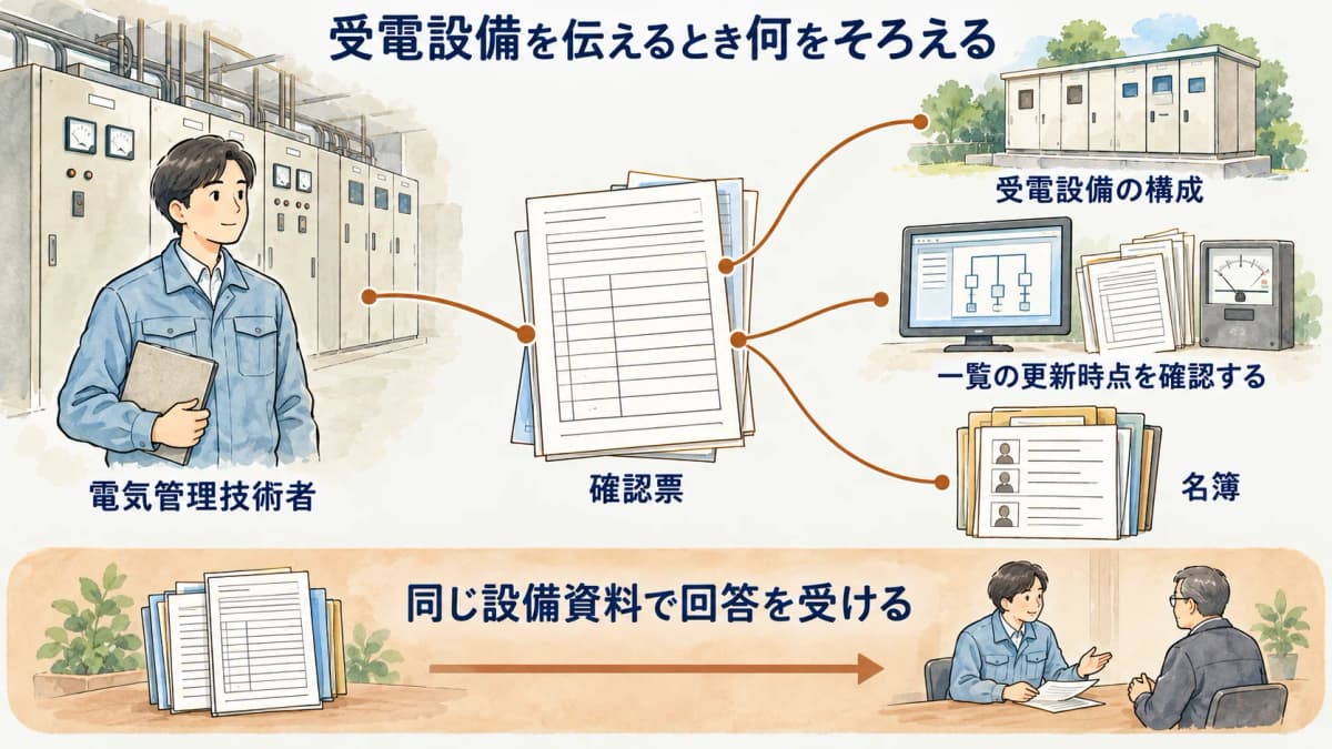 電気管理技術者の公開名簿の確認ポイントを示す図解2