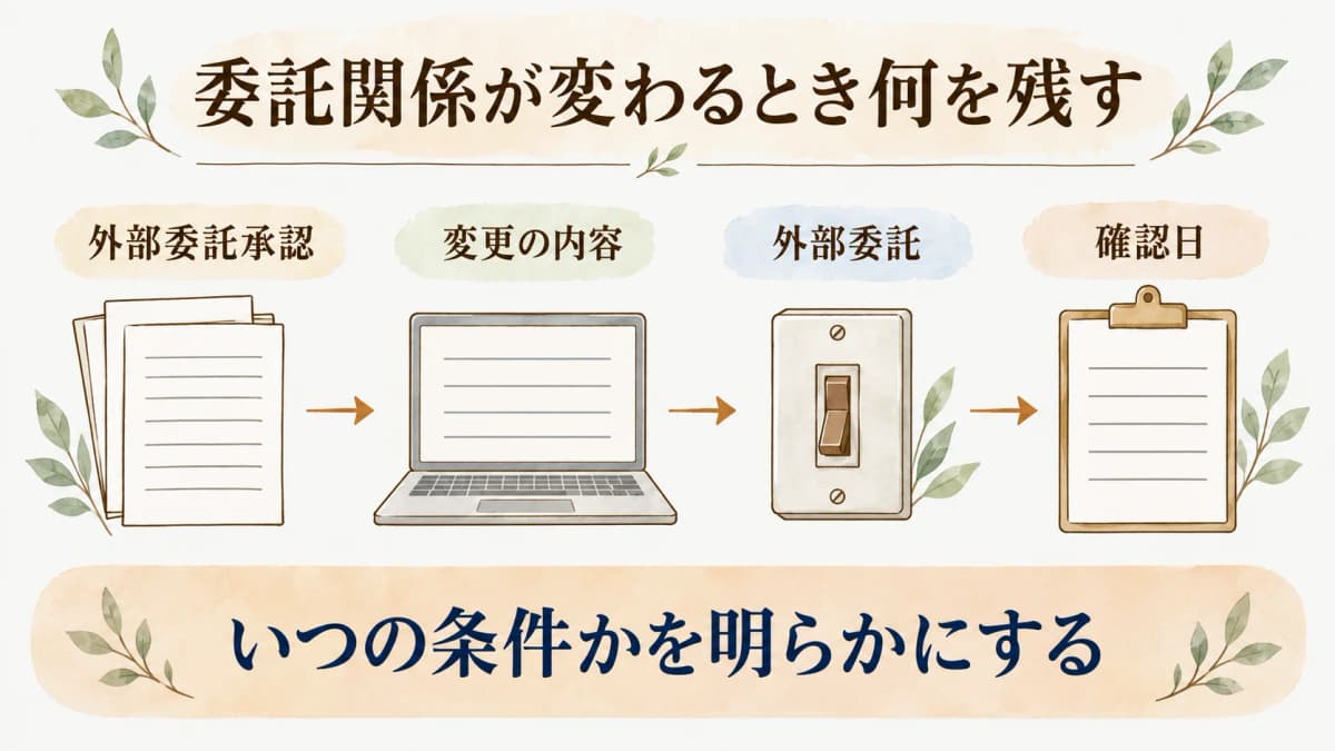 外部委託承認の取消しを確認する設置者向け図解2
