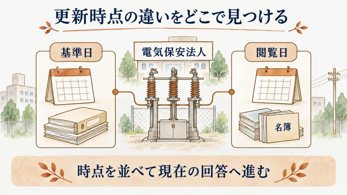 電気保安法人の公開名簿の確認ポイントを示す図解2