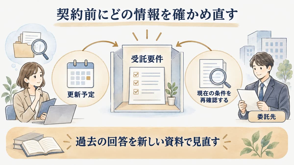 委託先の受託要件の確認ポイントを示す図解5