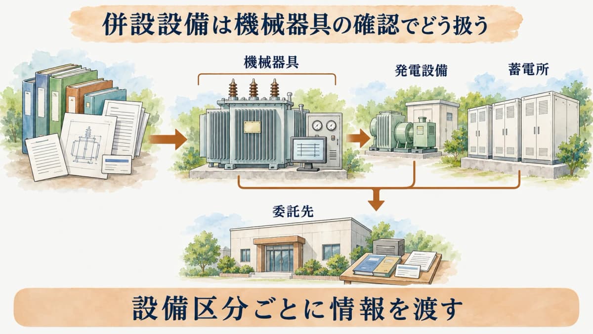 委託先の機械器具の確認ポイントを示す図解3