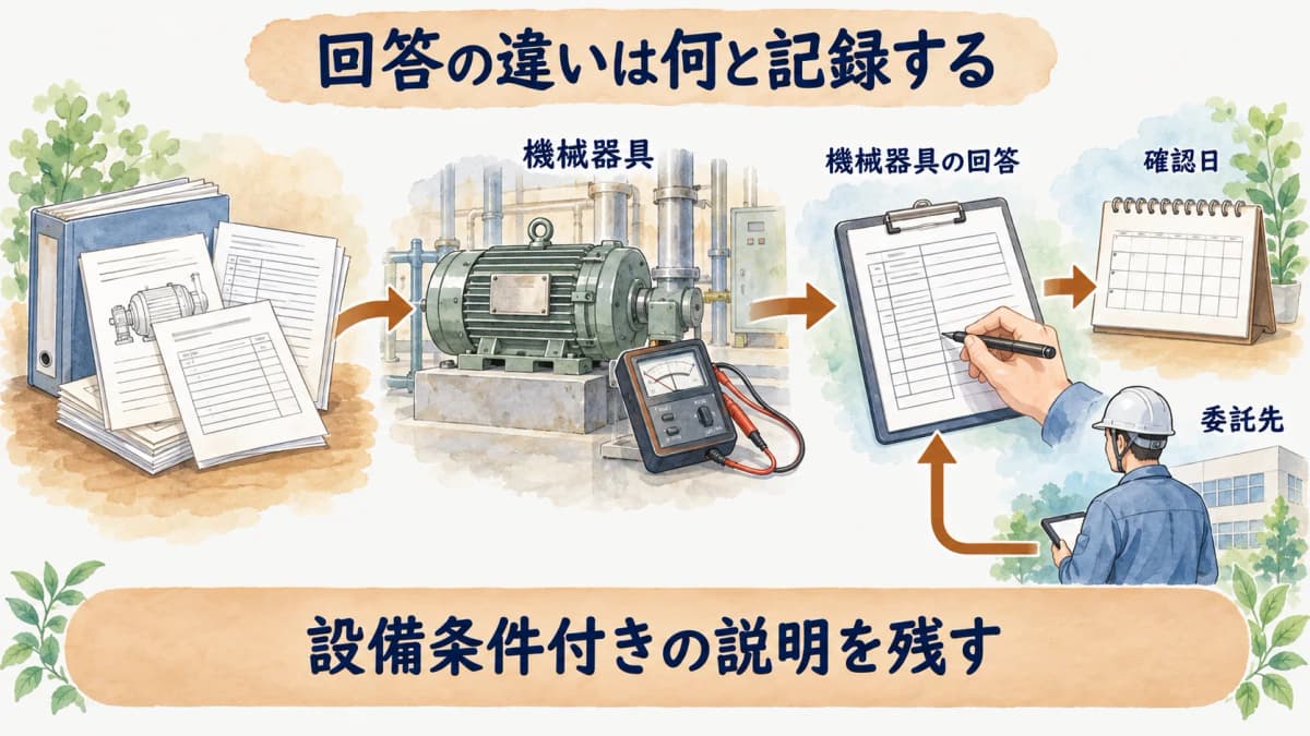 委託先の機械器具の確認ポイントを示す図解5