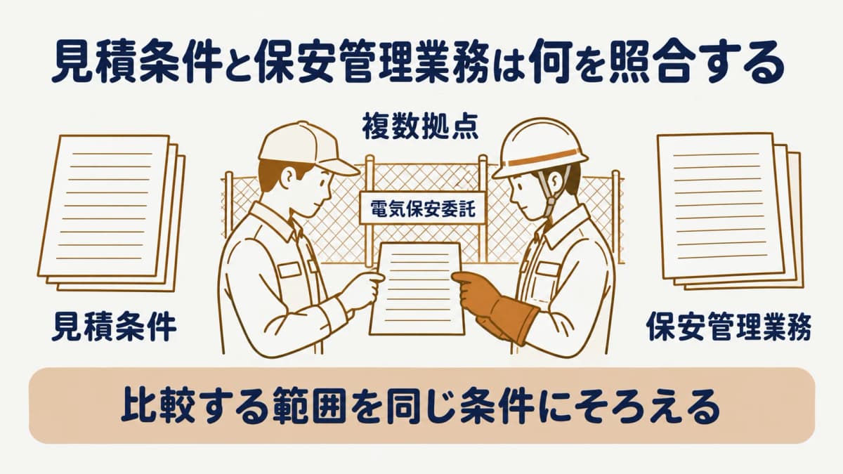 複数拠点の電気保安委託の確認ポイントを示す図解4